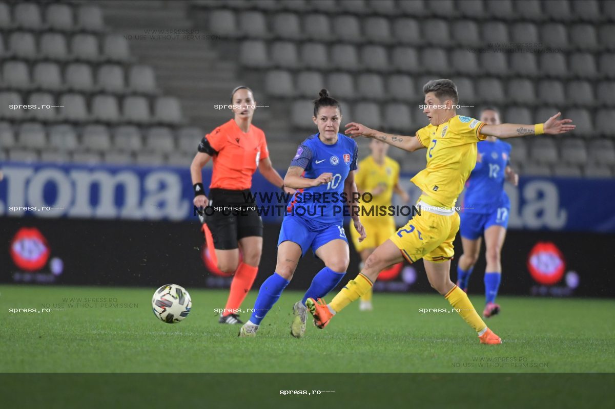 meciul de fotbal dintre Romania si Slovacia din 27.10.2023, contand pentru Women's Uefa Nations League, Bucuresti, Romania — trei vs patru — 12 Dec 2026 — a2